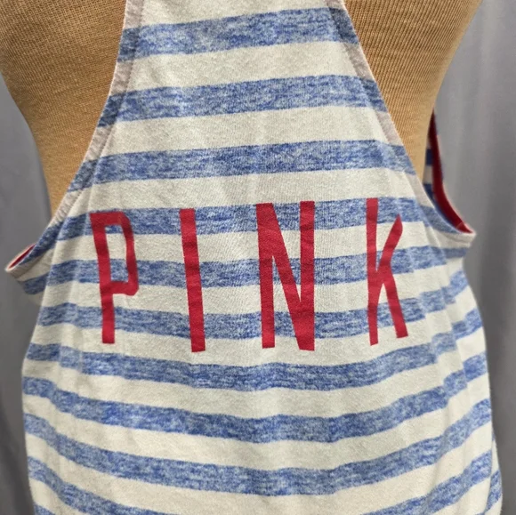 Women's V.S. Pink Striped Blue and White Cubs Tank Top - Picture 5 of 8